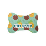 Pineapples and Coconuts Bone Shaped Dog Food Mat (Small) (Personalized)
