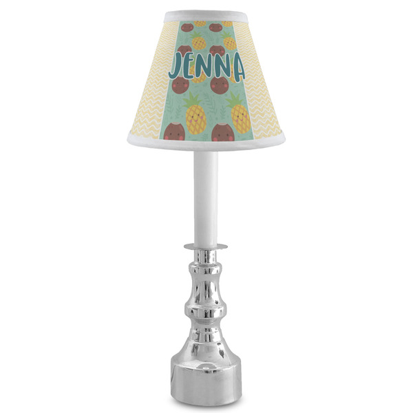 Pineapples and Coconuts Small Chandelier Lamp - LIFESTYLE (on candle stick)