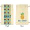 Pineapples and Coconuts Small Laundry Bag - Front & Back View
