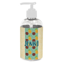 Pineapples and Coconuts Plastic Soap / Lotion Dispenser (8 oz - Small - White) (Personalized)