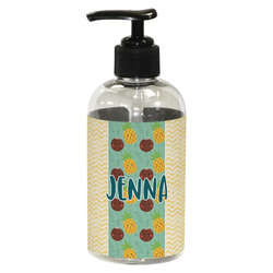 Pineapples and Coconuts Plastic Soap / Lotion Dispenser (8 oz - Small - Black) (Personalized)