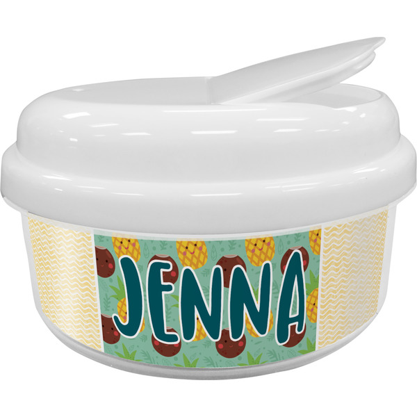 Custom Pineapples and Coconuts Snack Container (Personalized)