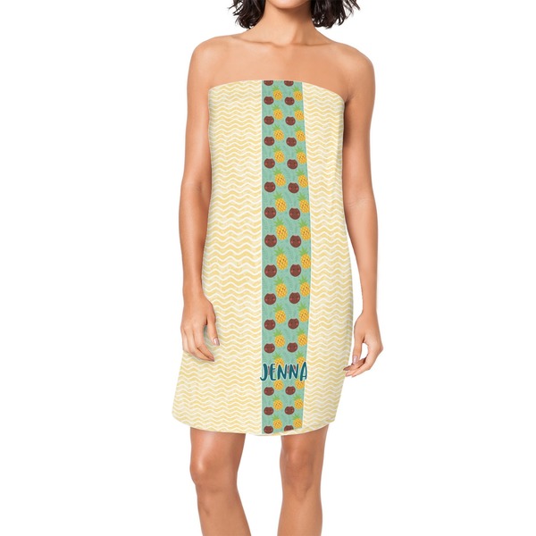 Custom Pineapples and Coconuts Spa / Bath Wrap (Personalized)