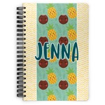 Pineapples and Coconuts Spiral Notebook - 7x10 w/ Name or Text