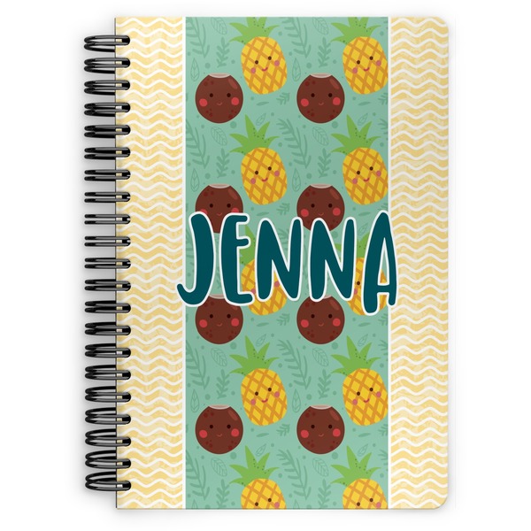 Custom Pineapples and Coconuts Spiral Notebook (Personalized)