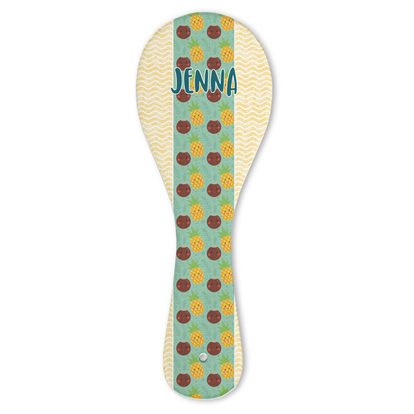 Custom Pineapples and Coconuts Ceramic Spoon Rest (Personalized)