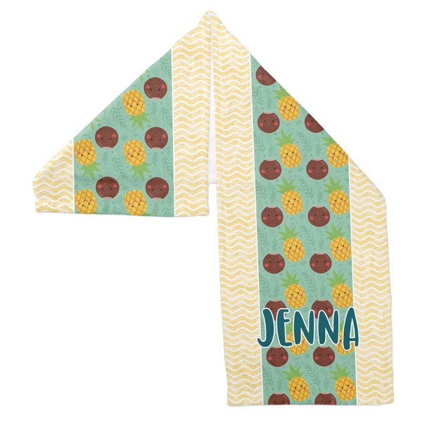 Pineapples and Coconuts Sports Towel Folded - Both Sides Showing