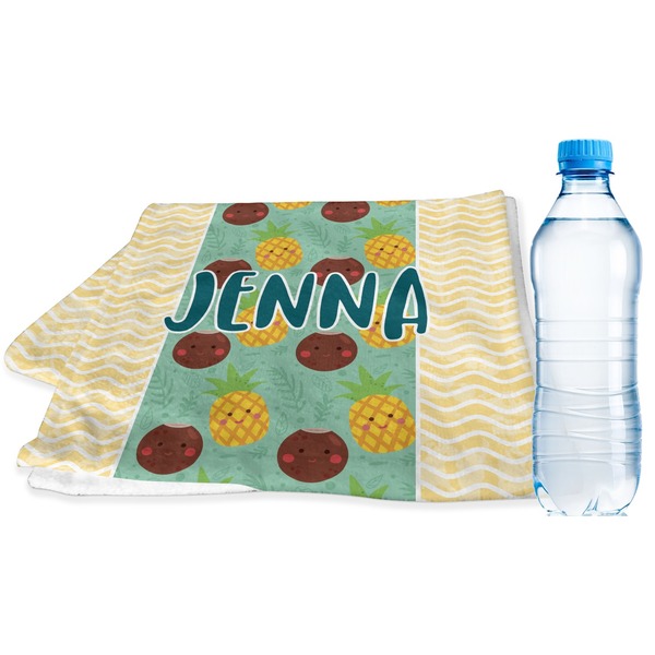 Custom Pineapples and Coconuts Sports & Fitness Towel (Personalized)