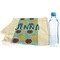 Pineapples and Coconuts Sports Towel Folded with Water Bottle