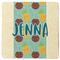 Pineapples and Coconuts Square Rubber Backed Coaster (Personalized)