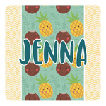 Pineapples and Coconuts Square Decal - Small (Personalized)
