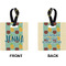 Pineapples and Coconuts Square Luggage Tag (Front + Back)