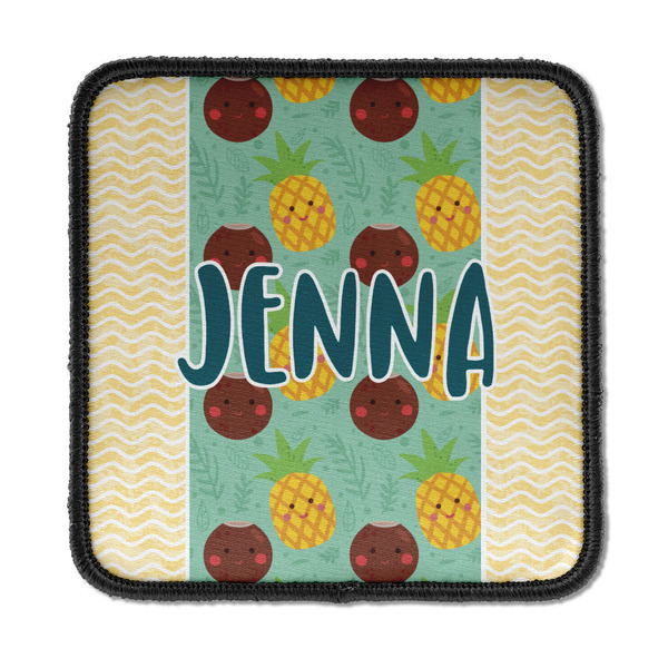 Custom Pineapples and Coconuts Iron On Square Patch w/ Name or Text