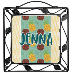 Pineapples and Coconuts Square Trivet (Personalized)