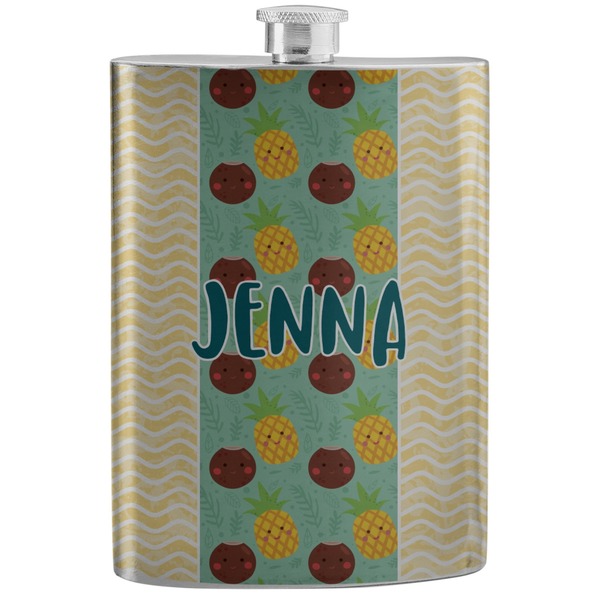 Custom Pineapples and Coconuts Stainless Steel Flask (Personalized)