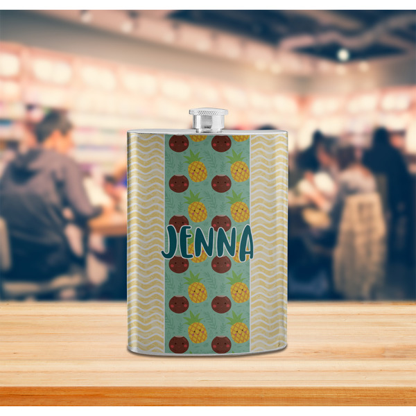 Pineapples and Coconuts Stainless Steel Flask - LIFESTYLE 2