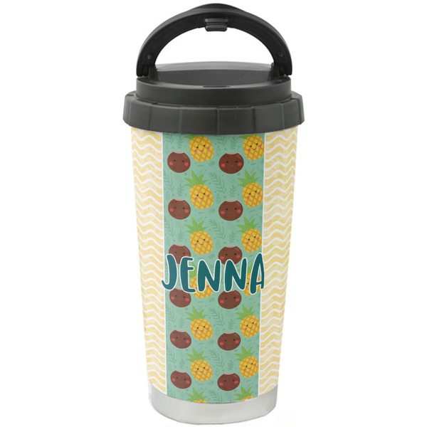 Custom Pineapples and Coconuts Stainless Steel Coffee Tumbler (Personalized)