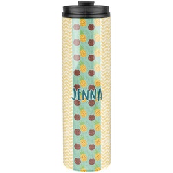 Pineapples and Coconuts Stainless Steel Skinny Tumbler - 20 oz (Personalized)