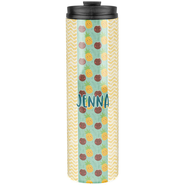 Custom Pineapples and Coconuts Stainless Steel Skinny Tumbler - 20 oz (Personalized)