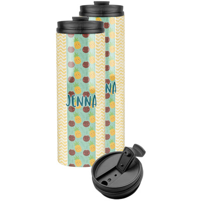 Pineapples and Coconuts Stainless Steel Skinny Tumbler (Personalized)