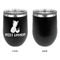 Pineapples and Coconuts Stainless Wine Tumblers - Black - Single Sided - Approval