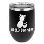 Pineapples and Coconuts Stemless Wine Tumbler - 5 Color Choices - Stainless Steel  (Personalized)