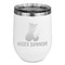 Pineapples and Coconuts Stainless Wine Tumblers - White - Double Sided - Front