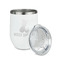 Pineapples and Coconuts Stainless Wine Tumblers - White - Single Sided - Alt View
