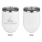Pineapples and Coconuts Stainless Wine Tumblers - White - Single Sided - Approval