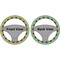 Pineapples and Coconuts Steering Wheel Cover- Front and Back