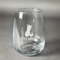 Pineapples and Coconuts Stemless Wine Glass - Front/Approval