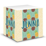 Pineapples and Coconuts Sticky Note Cube (Personalized)
