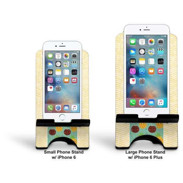 Pineapples and Coconuts Stylized Phone Stand - Comparison