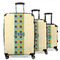 Pineapples and Coconuts 3 Piece Luggage Set - 20" Carry On, 24" Medium Checked, 28" Large Checked (Personalized)