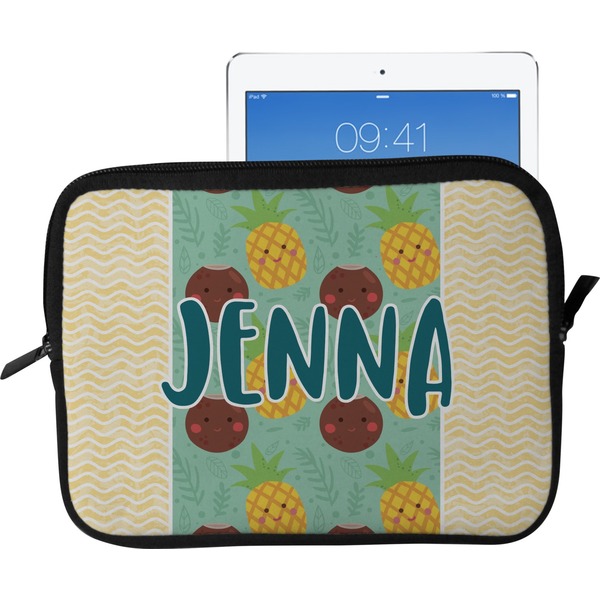 Custom Pineapples and Coconuts Tablet Case / Sleeve - Large (Personalized)