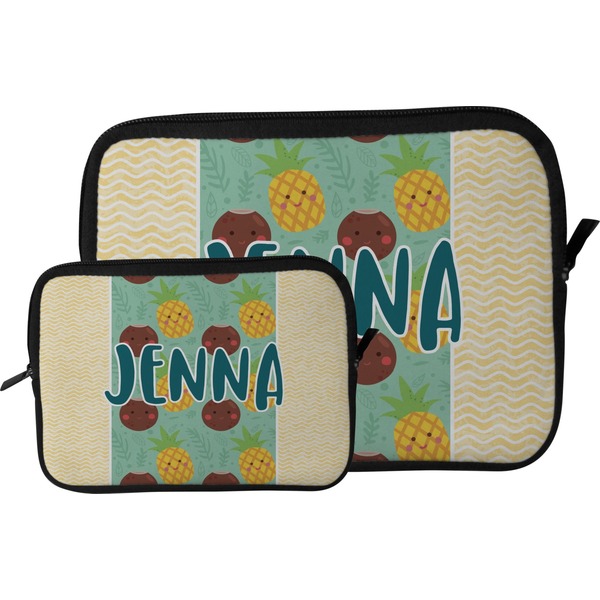 Pineapples and Coconuts Tablet Sleeve (Size Comparison)