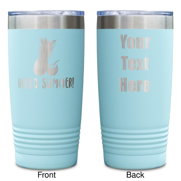 Pineapples and Coconuts Teal Polar Camel Tumbler - 20oz -Double Sided - Approval