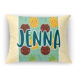 Pineapples and Coconuts Rectangular Throw Pillow Case (Personalized)