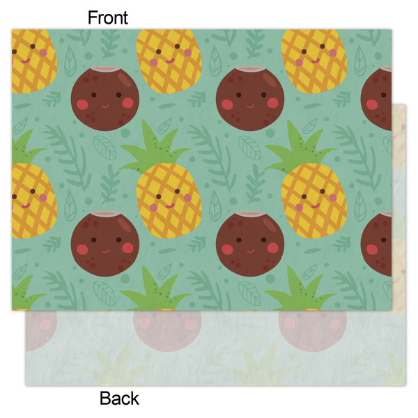 Pineapples and Coconuts Tissue Paper - Heavyweight - Large - Front & Back