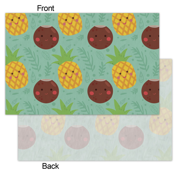 Pineapples and Coconuts Tissue Paper - Heavyweight - Small - Front & Back