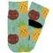 Pineapples and Coconuts Toddler Ankle Socks - Single Pair - Front and Back