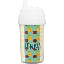 Pineapples and Coconuts Toddler Sippy Cup (Personalized)