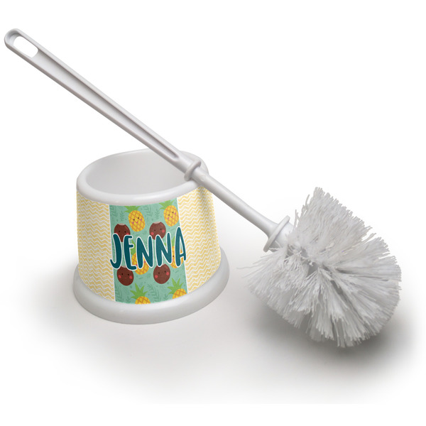 Custom Pineapples and Coconuts Toilet Brush (Personalized)