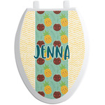 Pineapples and Coconuts Toilet Seat Decal - Elongated (Personalized)