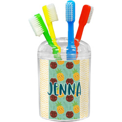 Pineapples and Coconuts Toothbrush Holder (Personalized)