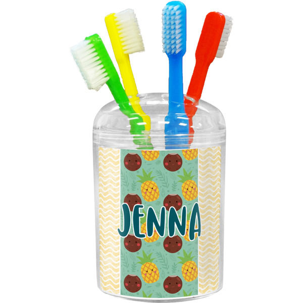 Custom Pineapples and Coconuts Toothbrush Holder (Personalized)