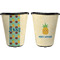 Pineapples and Coconuts Trash Can Black - Front and Back - Apvl