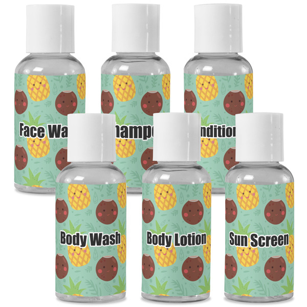 Custom Pineapples and Coconuts Travel Bottles (Personalized)