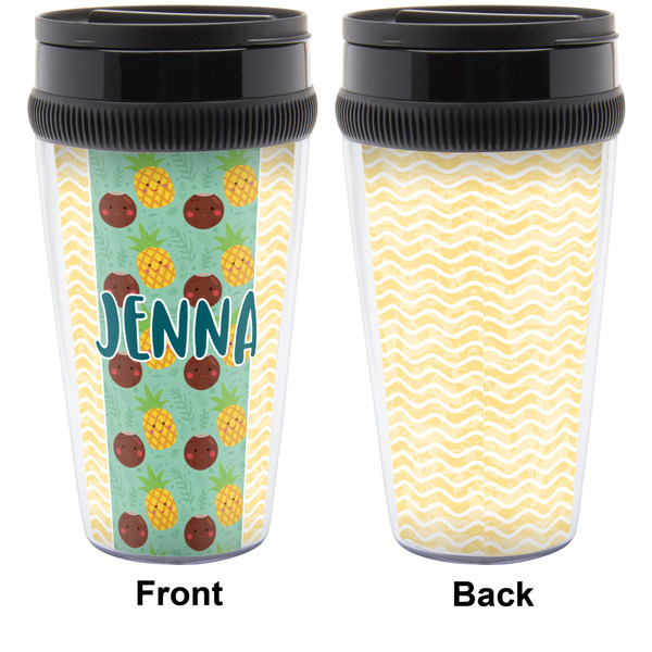 Pineapples and Coconuts Travel Mug Approval (Personalized)