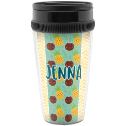 Pineapples and Coconuts Acrylic Travel Mug without Handle (Personalized)